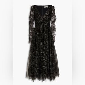 Zimmermann Black and Gold Long Sleeve Dress